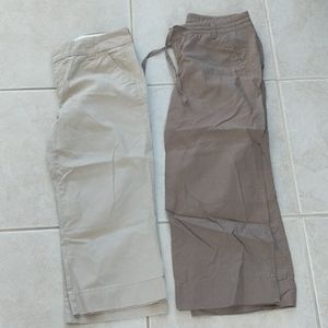 NWOT Gap size 8 khaki and brown Capris